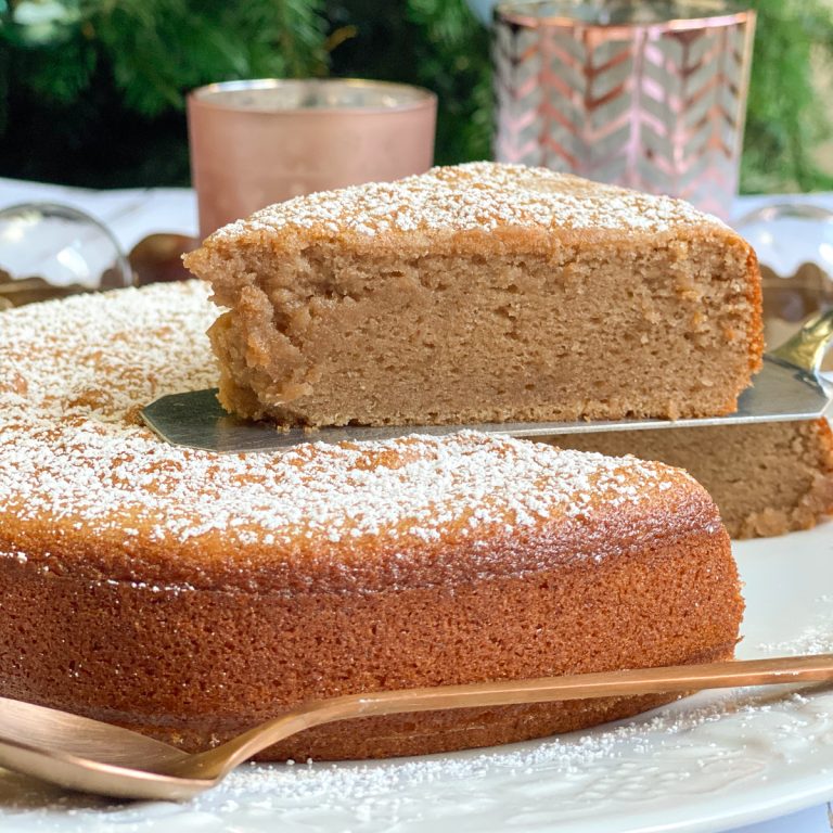 French chestnut cake made with chestnut spread.